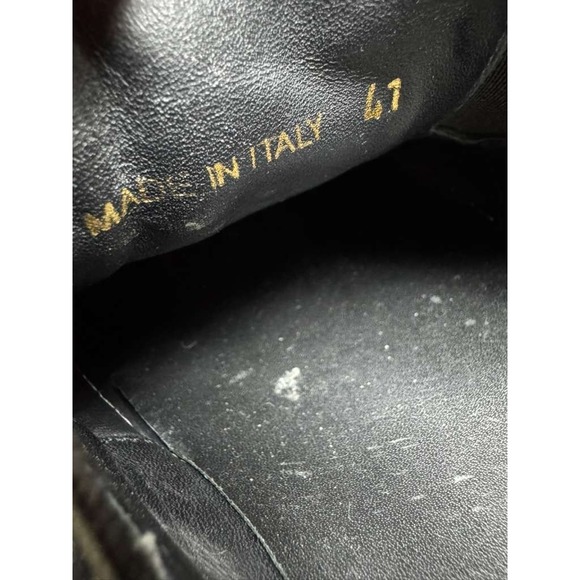 Palm‎ Angels Embroidered Leather Slip-On Sneakers Olive Green Mens Size 47 main image 9